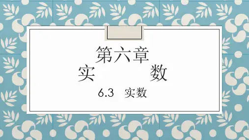 人教版七年级下册  第六章 实数  6.3 实数 课件(共16张PPT)