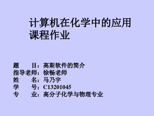 高斯软件的介绍
