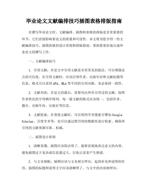 毕业论文文献编排技巧插图表格排版指南