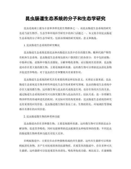 昆虫肠道生态系统的分子和生态学研究