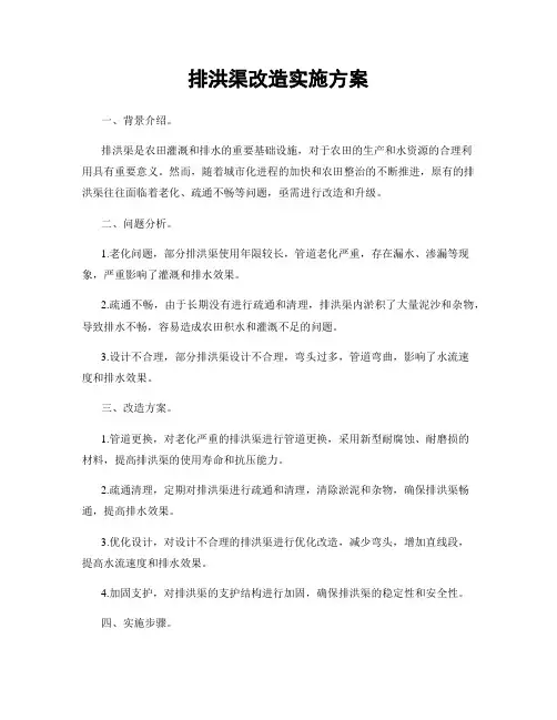 排洪渠改造实施方案