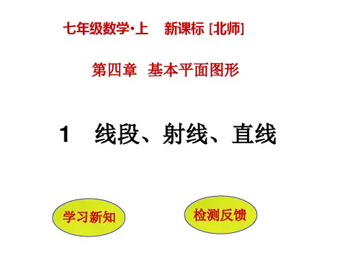 1 线段、射线、直线PPT课件(北师大版)