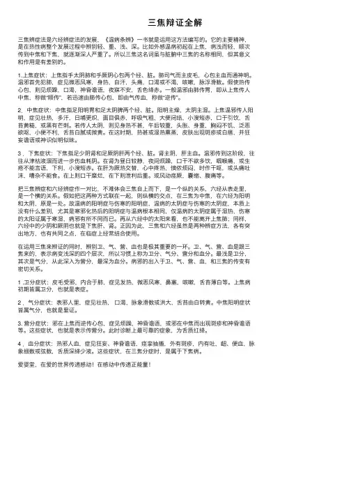 三焦辩证全解