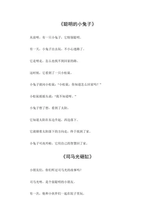 关于智慧的故事(简短)