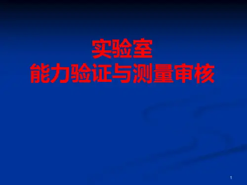 实验室能力验证PPT课件