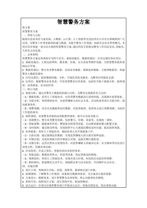 智慧警务方案