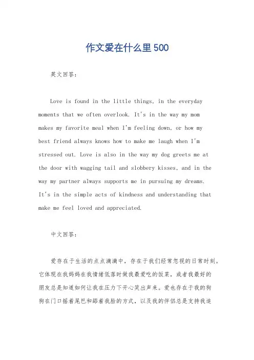 作文爱在什么里500