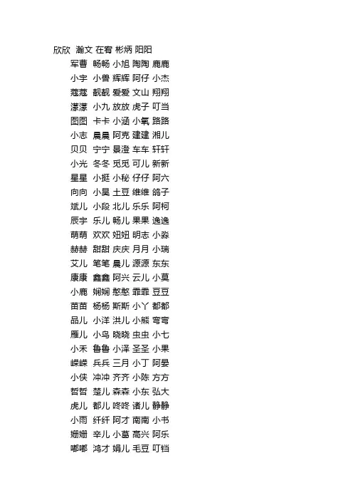 2020年鼠宝宝乳名