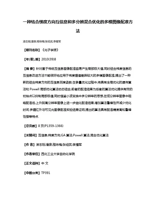 一种结合梯度方向互信息和多分辨混合优化的多模图像配准方法