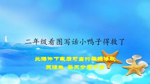 二年级看图写话小鸭子得救了(课件)