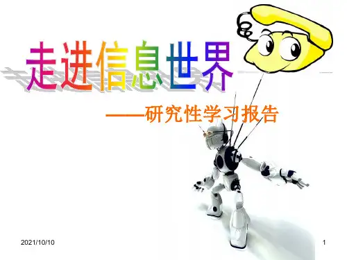 《走进信息世界》学习报告