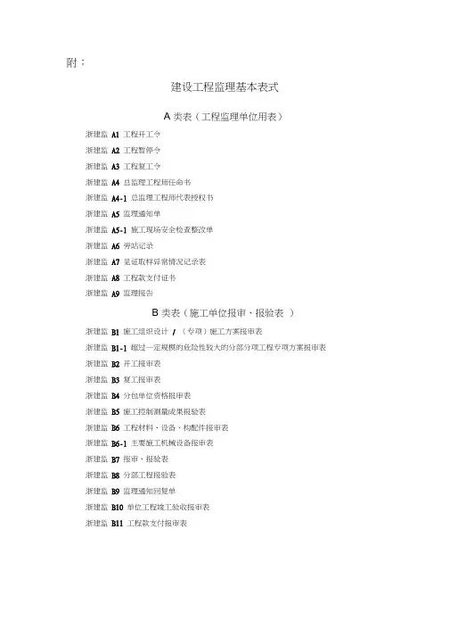 新版浙江省工程建设标准表格0001