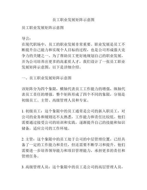 员工职业发展矩阵示意图