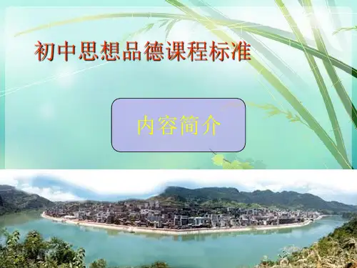 初中政治课程标准 PPT课件 图文