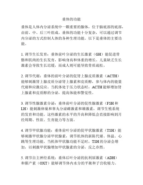 垂体的功能
