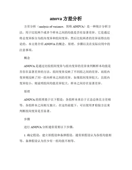 anova方差分析