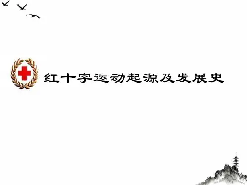 红十字运动起源及发展史讲课PPT