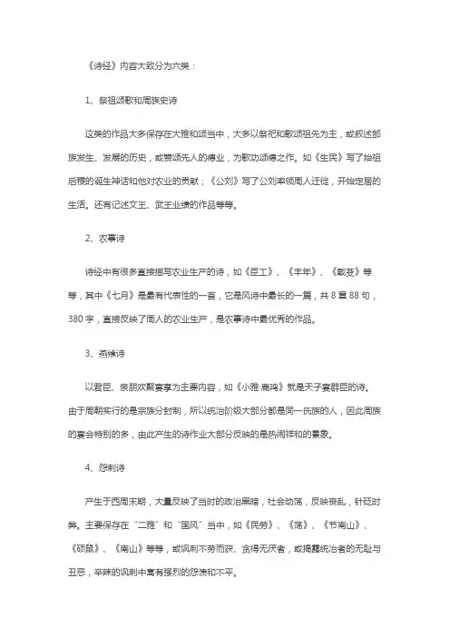 诗经内容六大类