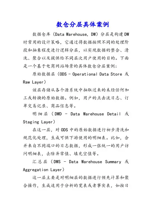 数仓分层具体案例