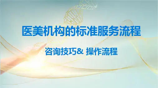 医美机构的标准服务流程