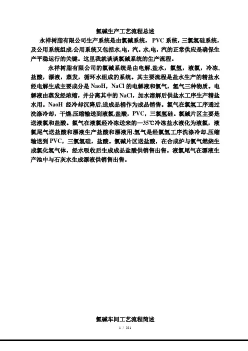 氯碱工艺流程