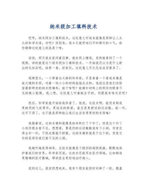 纳米级加工填料技术
