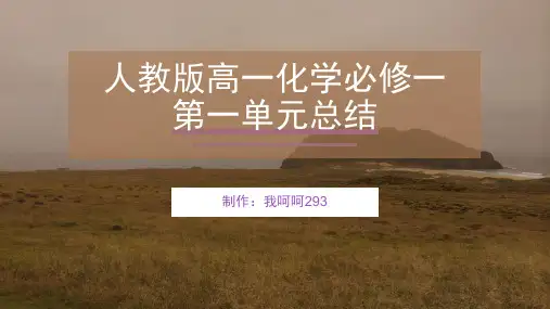 人教版高中化学必修一第一单元单元总结