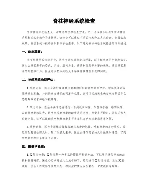 脊柱神经系统检查