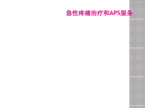 急性疼痛治疗和APS服务