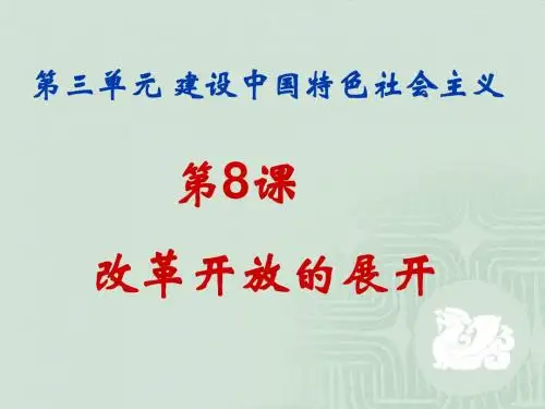 改革开放的展开 PPT课件