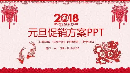 2018元旦促销方案ppt模板