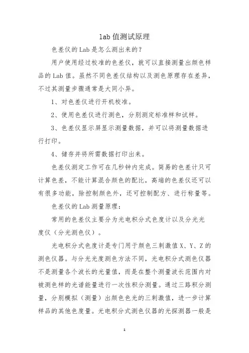 lab值测试原理
