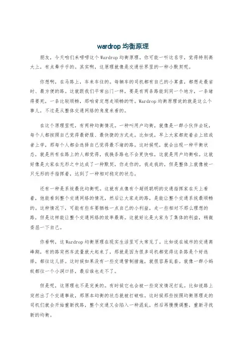 wardrop均衡原理