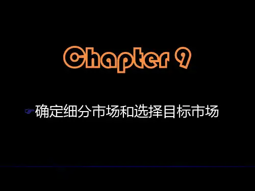 市场营销-细分市场ppt课件