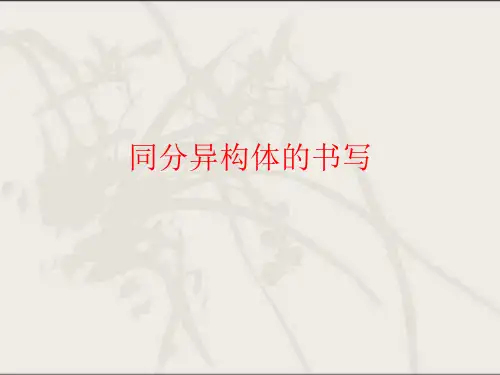 高中化学必修2-同分异构体的书写1
