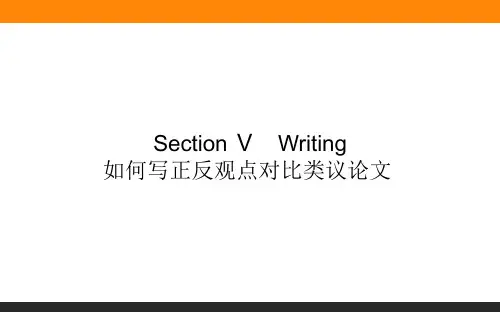 高中英语必修三(人教版)4-5如何写正反观点对比类议论文 教学课件