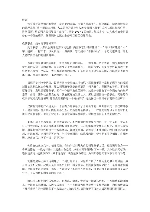 搭班子定制度带队伍：领导者掌控全局的三项修炼_上篇 搭班子