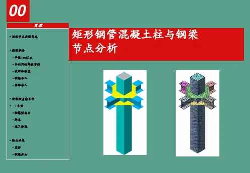 MIDASFEA钢管溷凝土柱与钢梁节点分析——侯晓武ppt课件