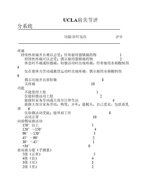 关节评分标准