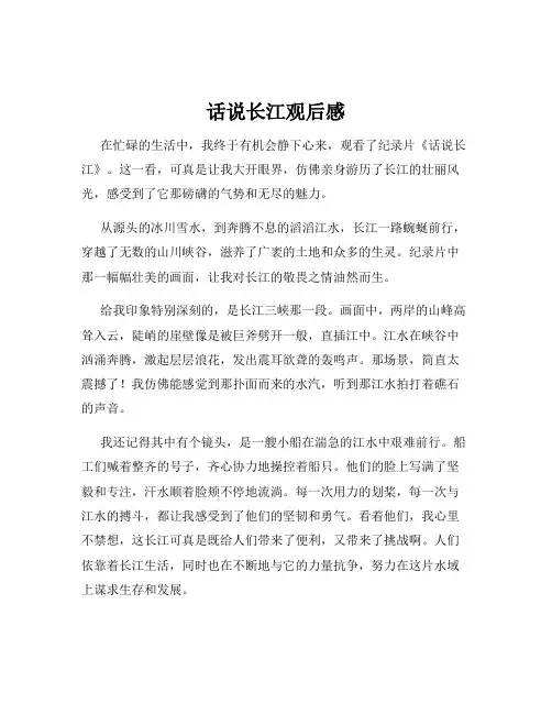 话说长江观后感