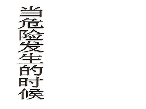 (四上)品德与社会PPT课件《当危险发生的时候》 人教新课标 (28页)