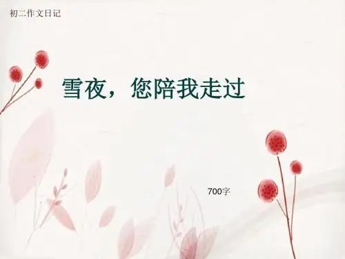初二作文日记《雪夜,您陪我走过》700字(总9页PPT)