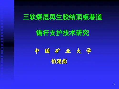 三软煤层再生胶结顶板巷道支护技术精选 课件