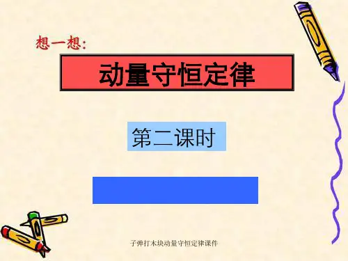 子弹打木块动量守恒定律课件