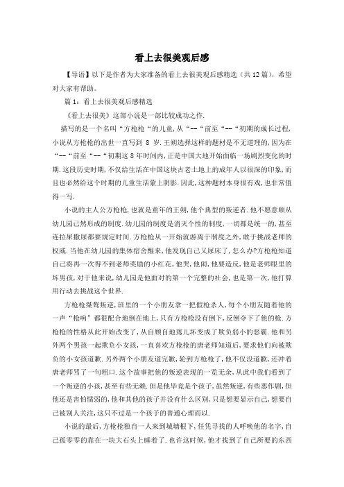 看上去很美观后感