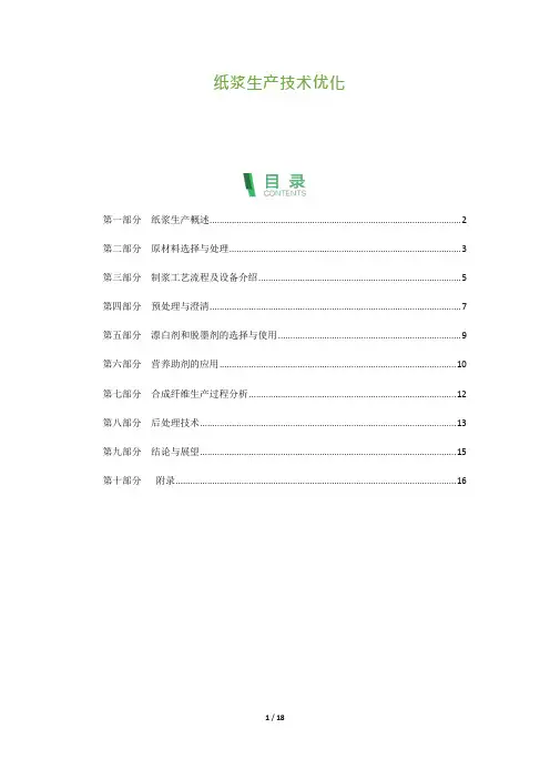 18_纸浆生产技术优化