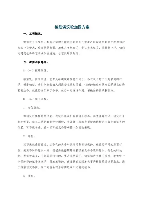植筋浇筑砼加固方案