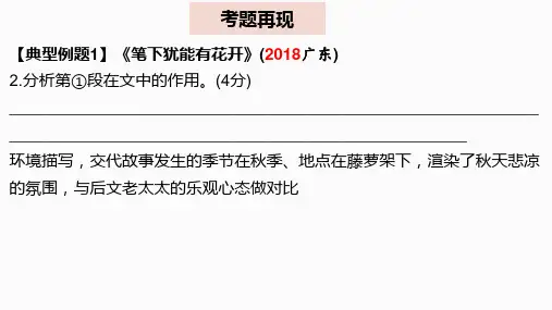 现代文阅读-表达方式 考前精讲-中考语文冲刺复习