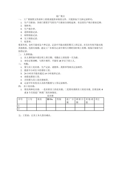 WM 验厂指南