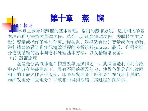 本章主要介绍蒸馏的基本原理(共49张PPT)